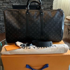 Authentic Louis Vuitton eclipse duffle 55